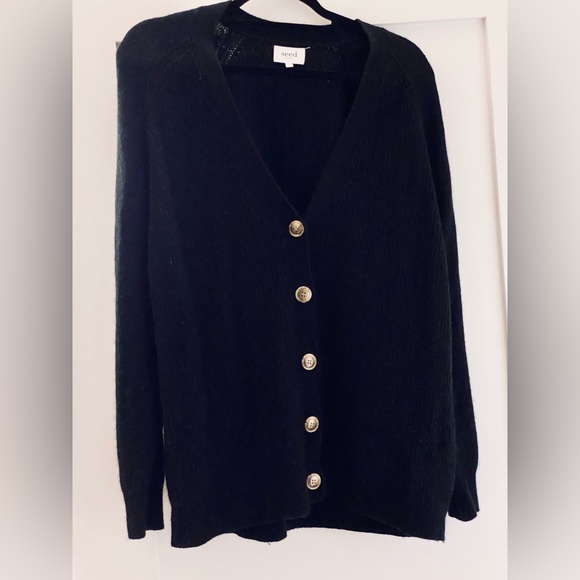 Seed Heritage | Oversized Black Knit Cardigan - Picture 1 of 12